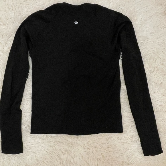 Lululemon, swiftly tech long sleeve *race length* black, size 6 - Picture 1 of 4